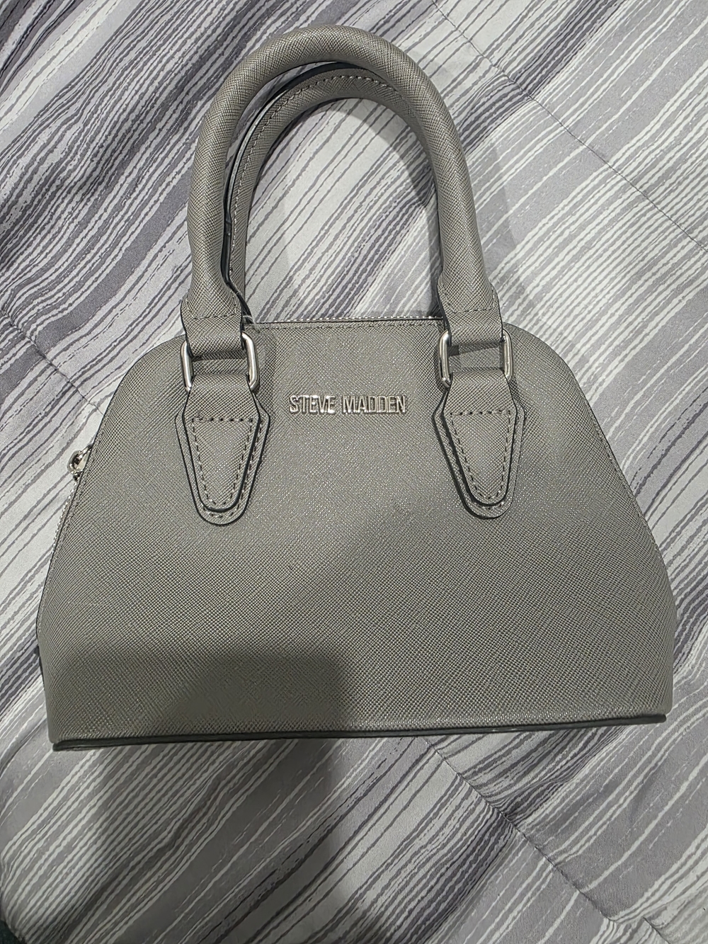 Steve Madden Gray Dome Satchel